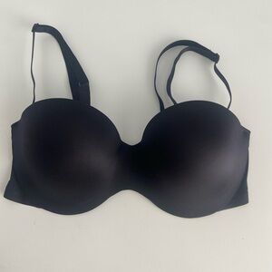 Vanity fair 34C balconette bra black strapless push-up